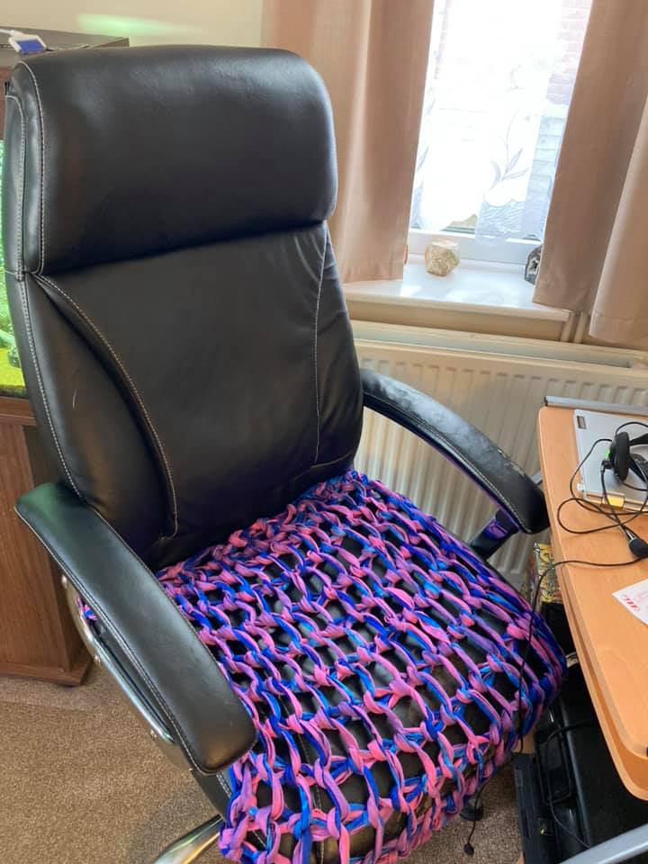 no needles knitting seat cover